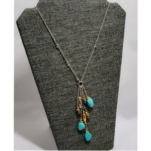 Brighton Turquoise Dangling Convertible Persiana Long Necklace Long